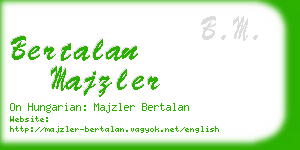 bertalan majzler business card